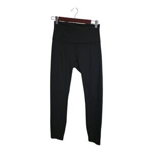 Lululemon Pants Women 6 Black Wunder Under HR 7/8 Luon 27" Athleisure lwsbe1s
